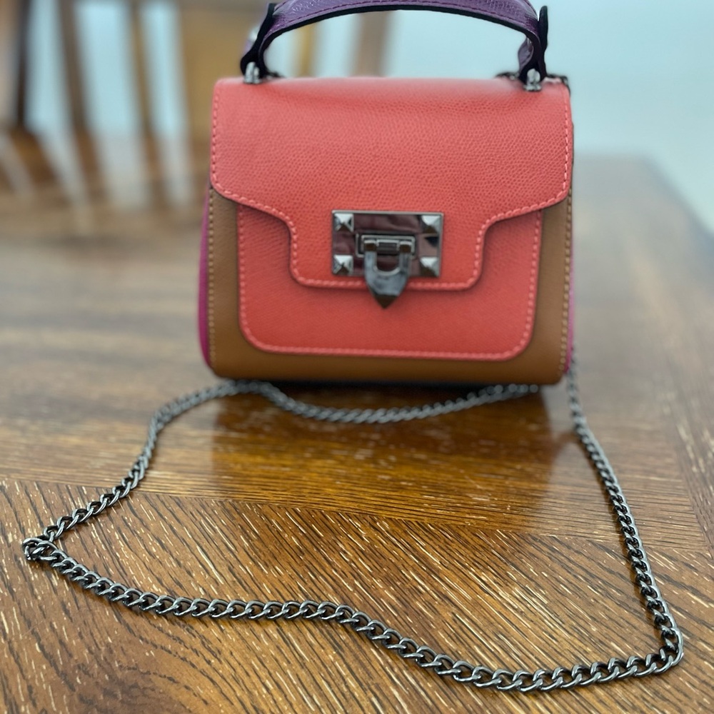 Source Unknown Pink and Brown Crossbody Bag